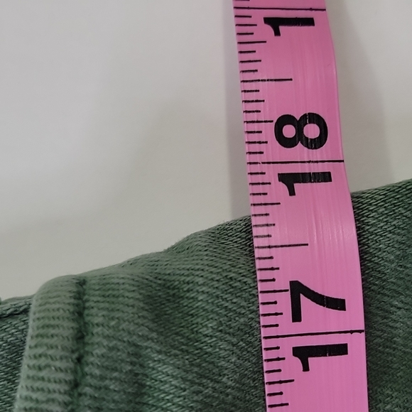 Zara Green Denim Cropped Jeans SZ XS - Picture 5 of 13
